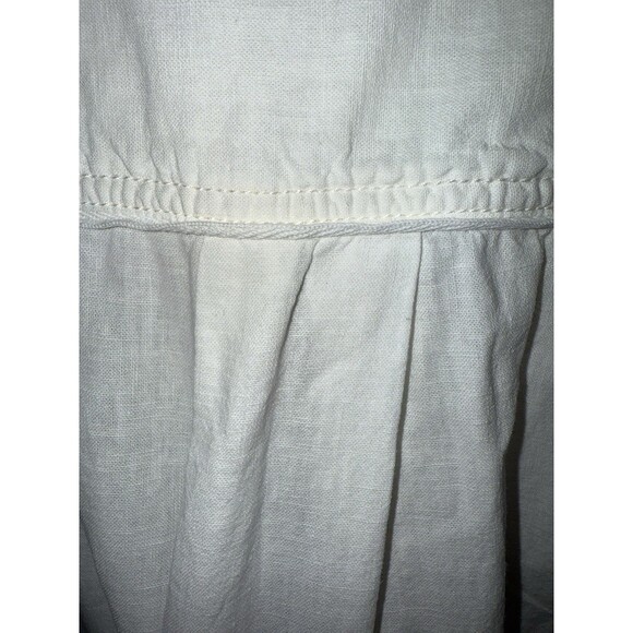 We The Free Free People White Linen Cotton Oversized Button Down Shirt M Boho - Picture 11 of 14